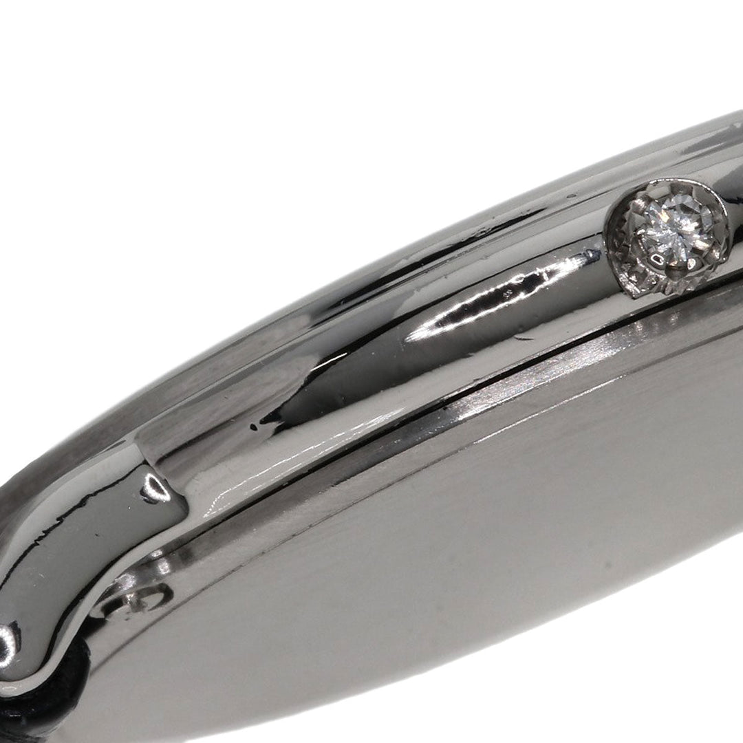 SEIKO Watches Quartz GBAD011 8N70-6120 PT900, leather Silver CREDOR Diamond Silver dial mens Used Authentic