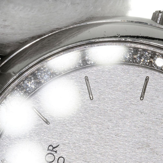 SEIKO Watches Quartz GBAD011 8N70-6120 PT900, leather Silver CREDOR Diamond Silver dial mens Used Authentic