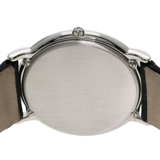 SEIKO Watches Quartz GBAD011 8N70-6120 PT900, leather Silver CREDOR Diamond Silver dial mens Used Authentic