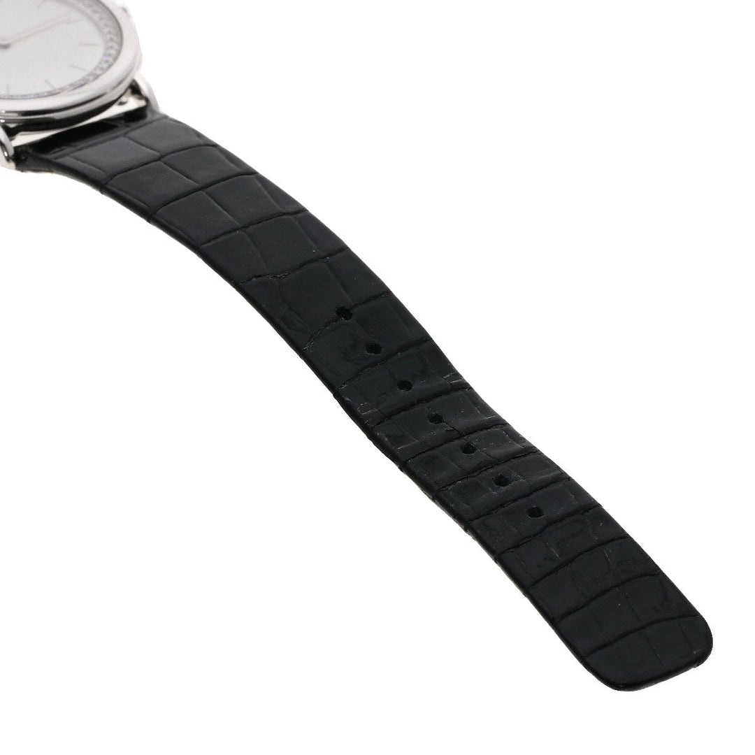 SEIKO Watches Quartz GBAD011 8N70-6120 PT900, leather Silver CREDOR Diamond Silver dial mens Used Authentic