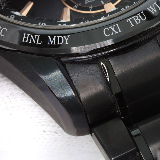 SEIKO Watches Solar Powered 8X53-0AB0-2 SBXB075 Titanium, Titanium black Astron black dial mens Used Authentic