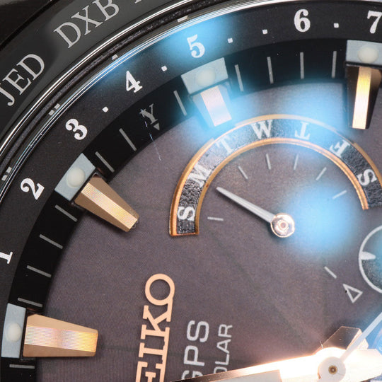 SEIKO Watches Solar Powered 8X53-0AB0-2 SBXB075 Titanium, Titanium black Astron black dial mens Used Authentic