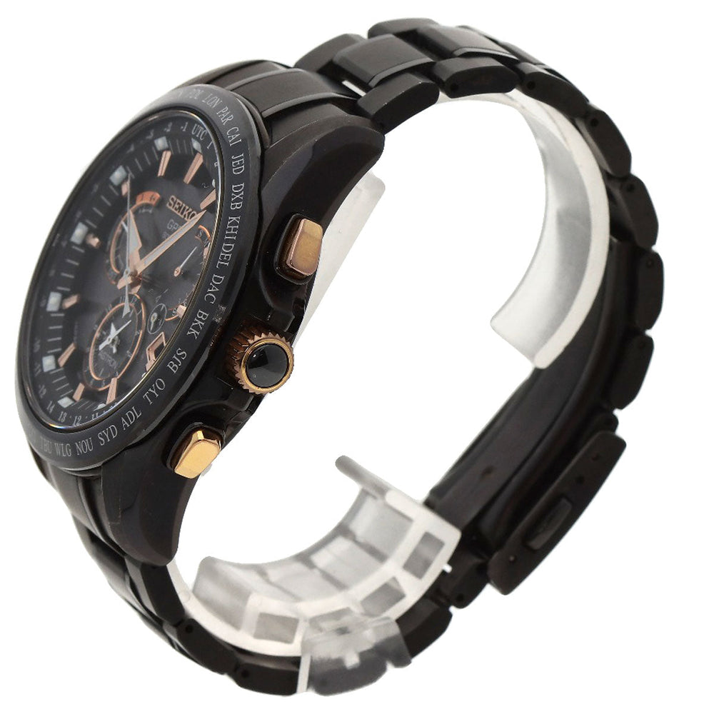 SEIKO Watches Solar Powered 8X53-0AB0-2 SBXB075 Titanium, Titanium black Astron black dial mens Used Authentic