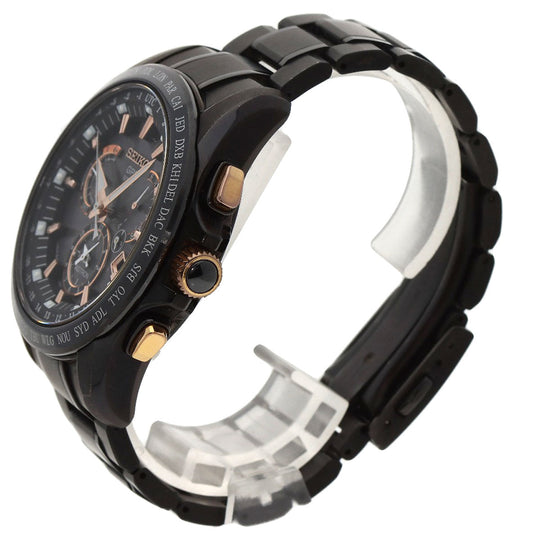 SEIKO Watches Solar Powered 8X53-0AB0-2 SBXB075 Titanium, Titanium black Astron black dial mens Used Authentic
