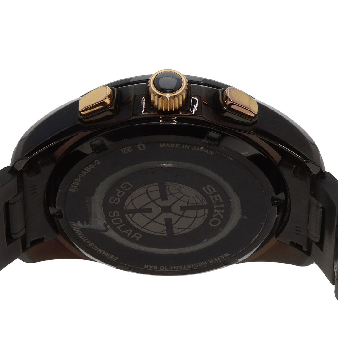 SEIKO Watches Solar Powered 8X53-0AB0-2 SBXB075 Titanium, Titanium black Astron black dial mens Used Authentic