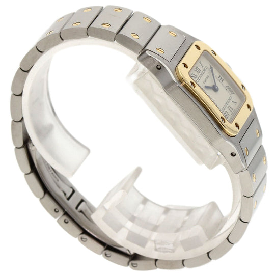 CARTIER Watches Quartz W20012C4 Stainless Steel , Stainless Steel , K18YG gold Santos Galve SM Silver dial Women Used Authentic