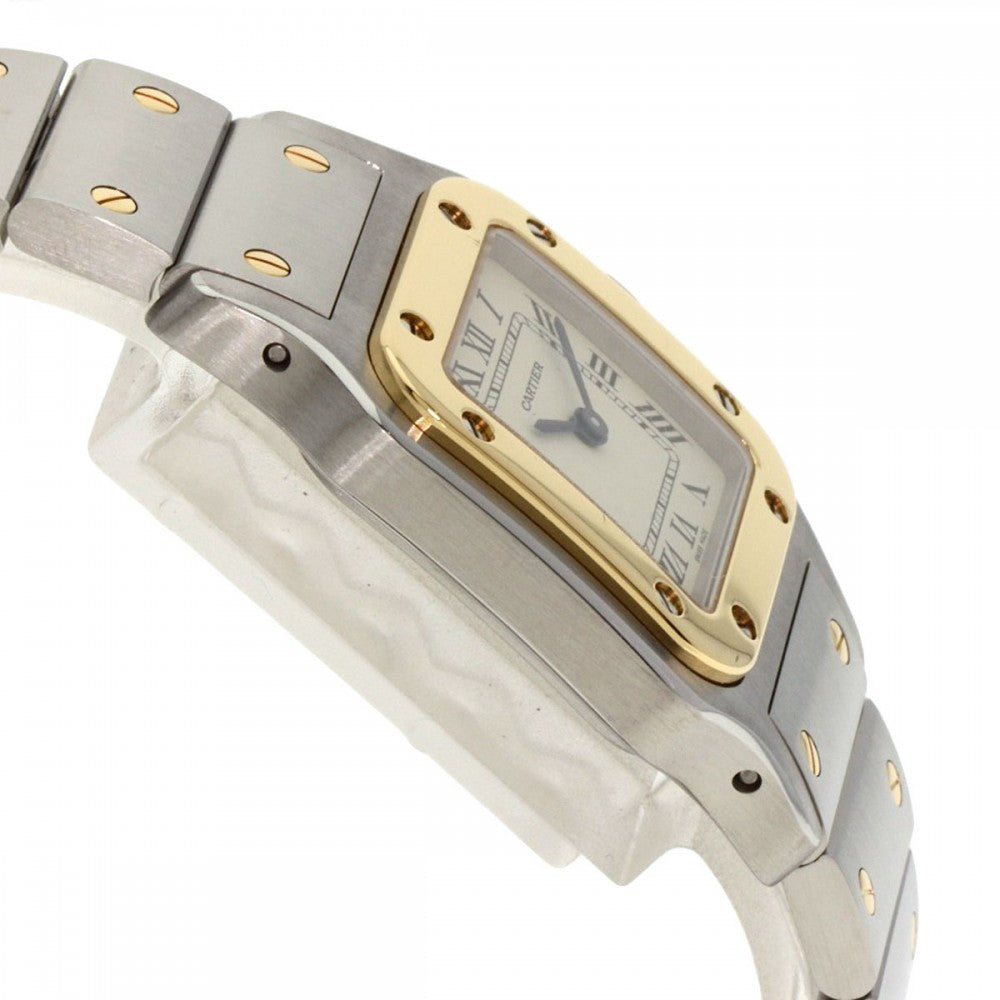 CARTIER Watches Quartz W20012C4 Stainless Steel , Stainless Steel , K18YG gold Santos Galve SM Silver dial Women Used Authentic