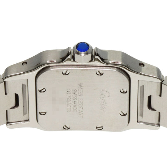 CARTIER Watches Quartz W20012C4 Stainless Steel , Stainless Steel , K18YG gold Santos Galve SM Silver dial Women Used Authentic