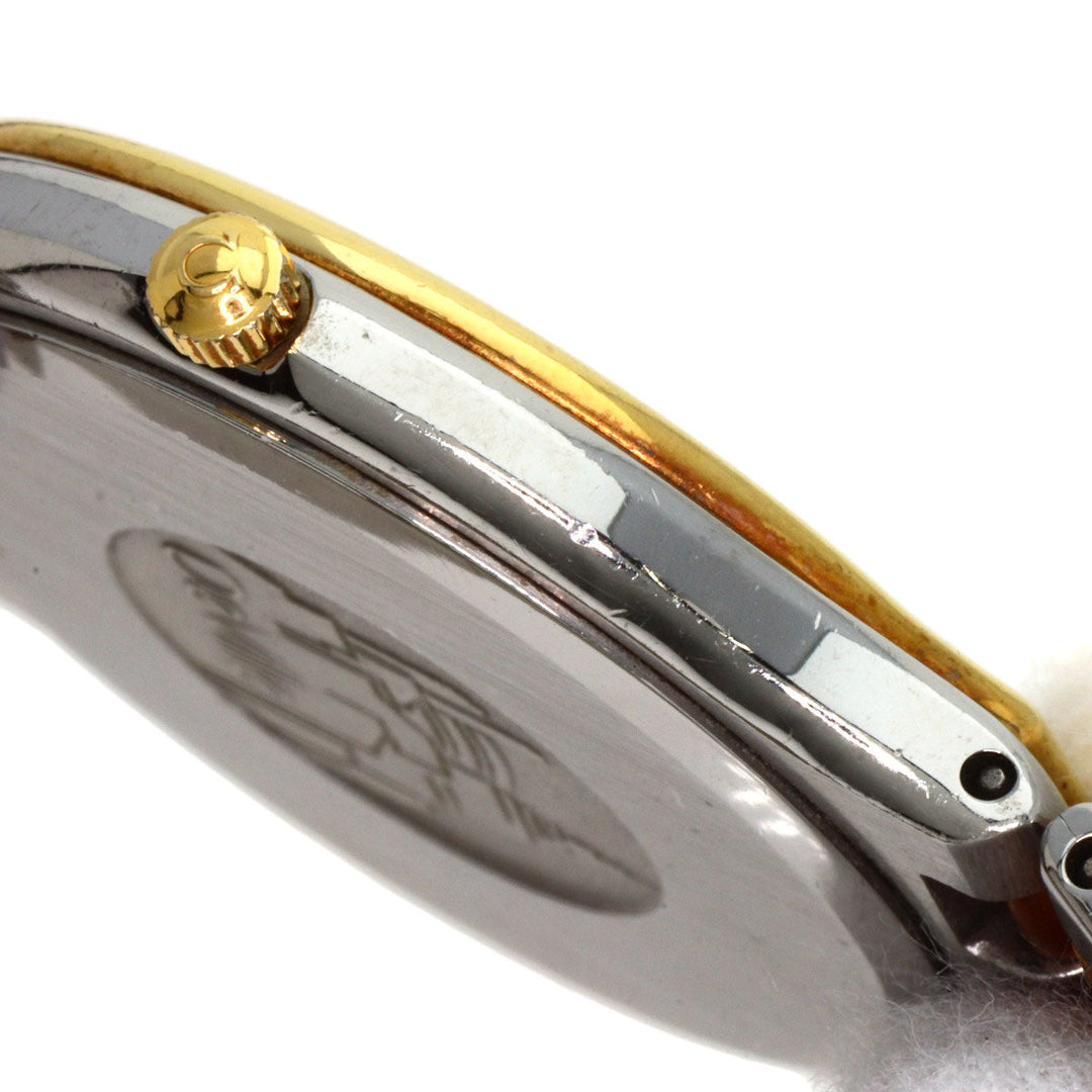 OMEGA Watches Quartz Stainless Steel, Combination gold De Ville symbol gold dial mens Used Authentic