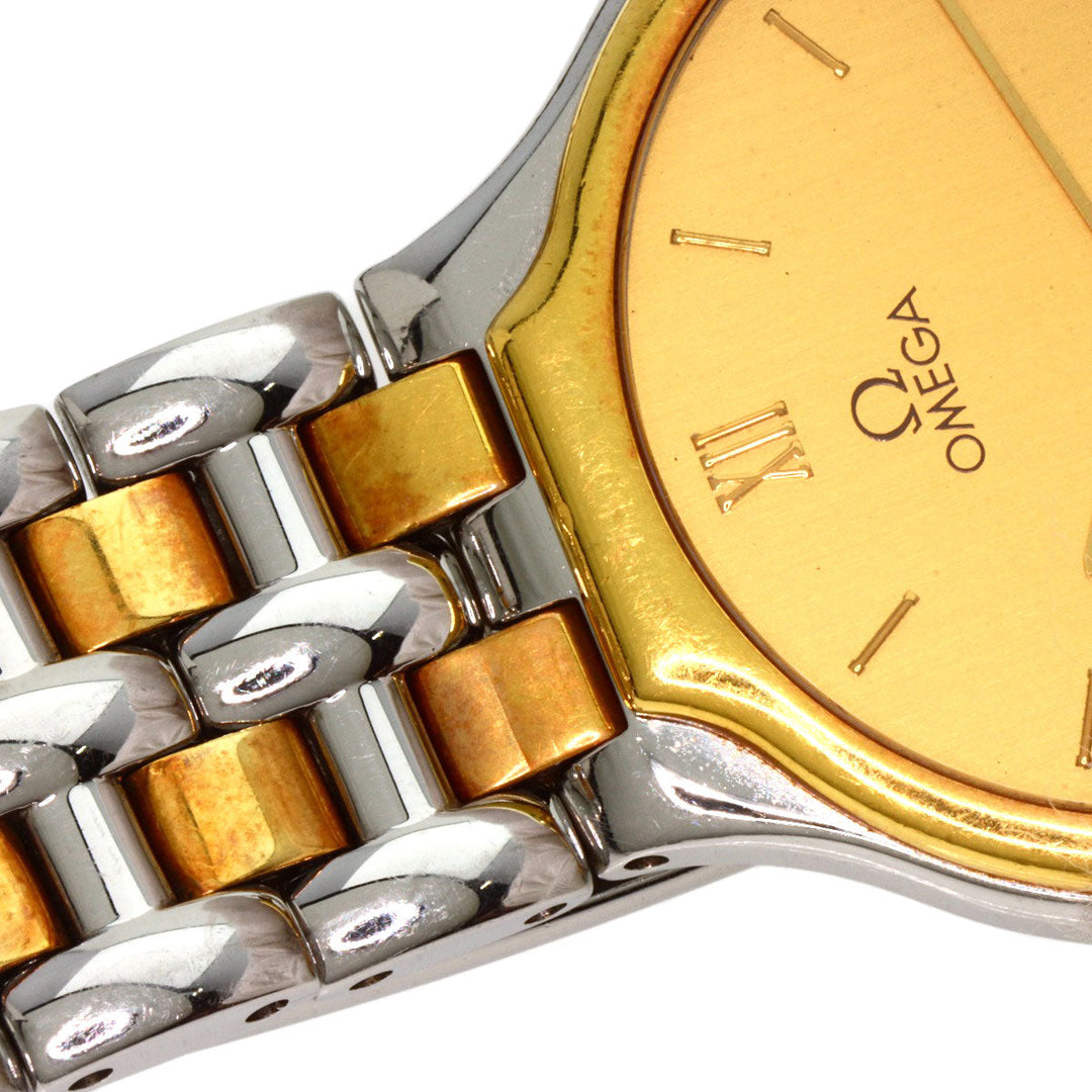 OMEGA Watches Quartz Stainless Steel, Combination gold De Ville symbol gold dial mens Used Authentic