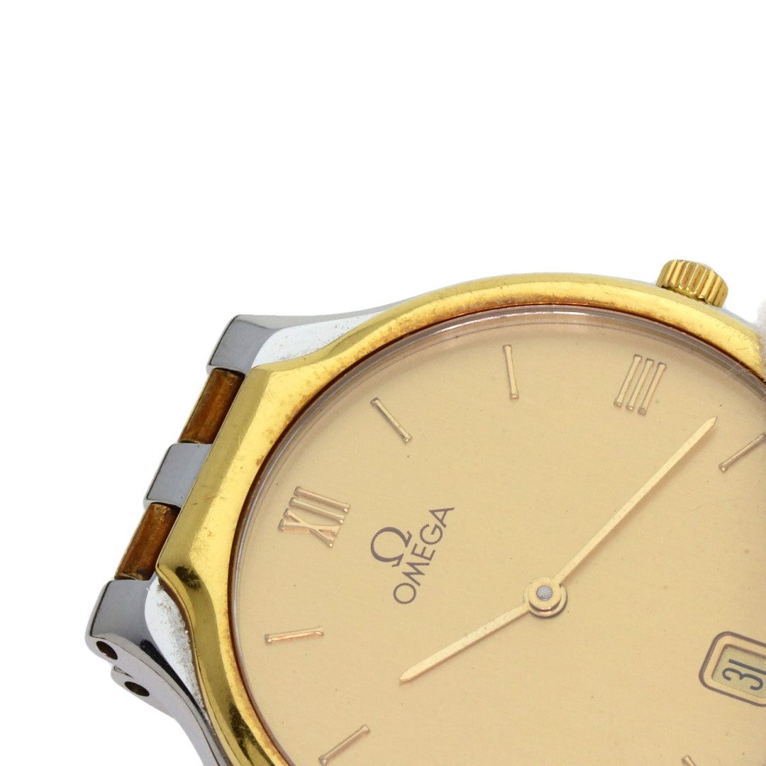 OMEGA Watches Quartz Stainless Steel, Combination gold De Ville symbol gold dial mens Used Authentic