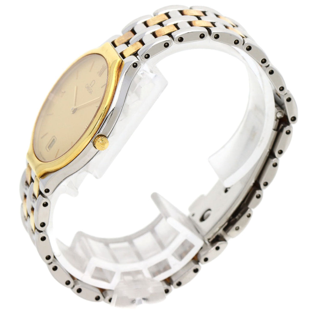 OMEGA Watches Quartz Stainless Steel, Combination gold De Ville symbol gold dial mens Used Authentic