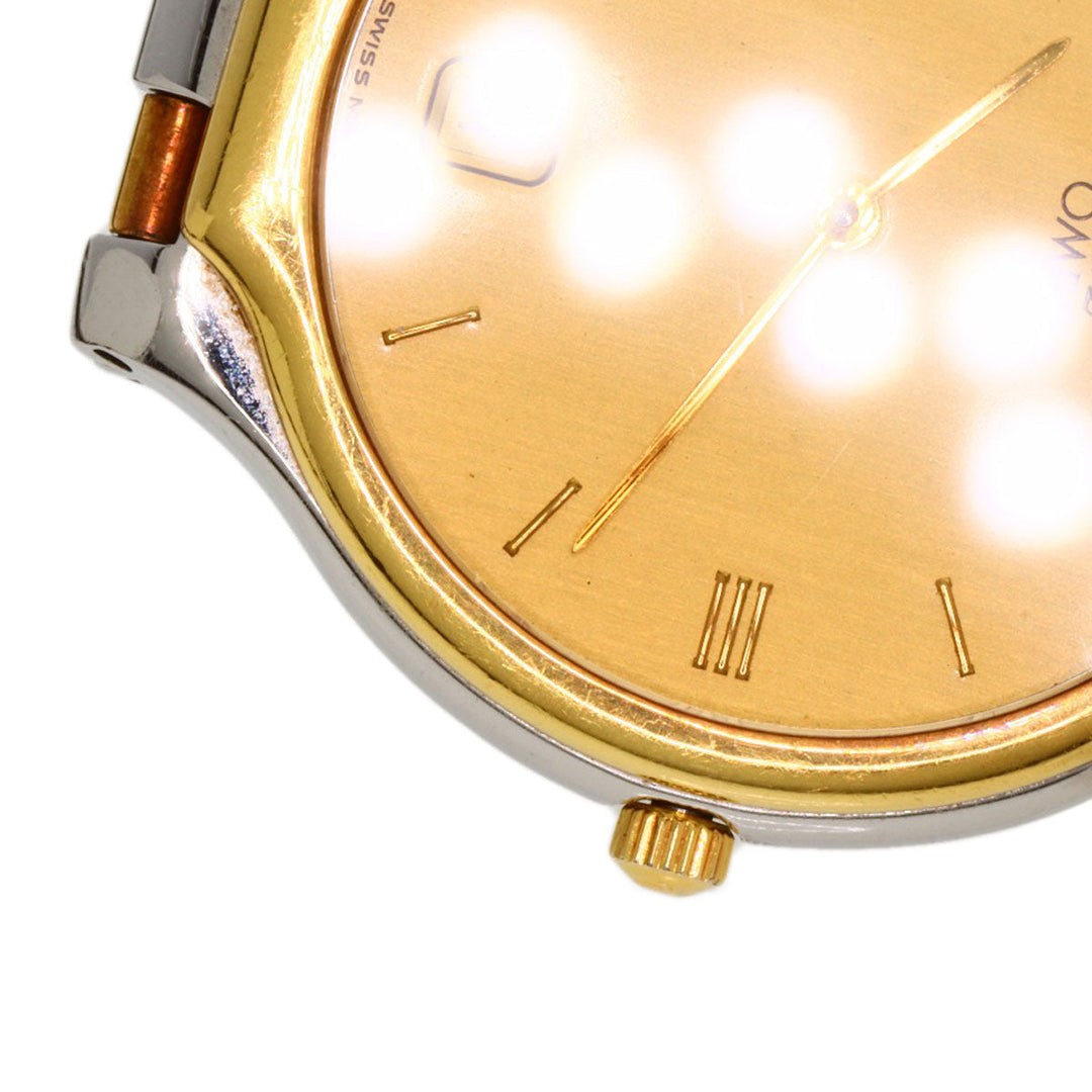 OMEGA Watches Quartz Stainless Steel, Combination gold De Ville symbol gold dial mens Used Authentic