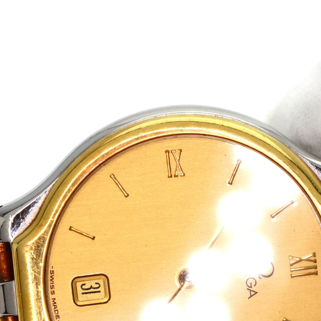 OMEGA Watches Quartz Stainless Steel, Combination gold De Ville symbol gold dial mens Used Authentic