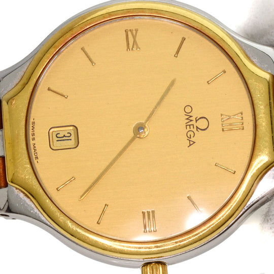 OMEGA Watches Quartz Stainless Steel, Combination gold De Ville symbol gold dial mens Used Authentic