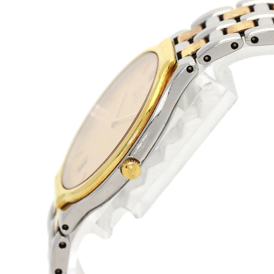 OMEGA Watches Quartz Stainless Steel, Combination gold De Ville symbol gold dial mens Used Authentic