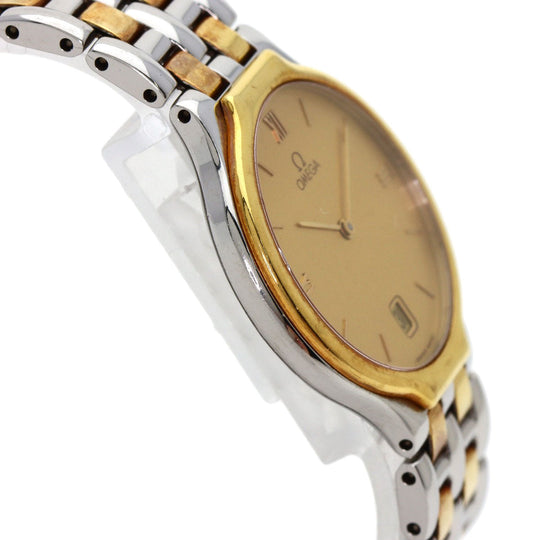 OMEGA Watches Quartz Stainless Steel, Combination gold De Ville symbol gold dial mens Used Authentic