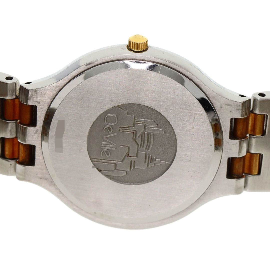 OMEGA Watches Quartz Stainless Steel, Combination gold De Ville symbol gold dial mens Used Authentic