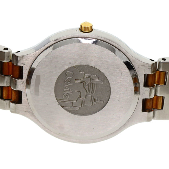 OMEGA Watches Quartz Stainless Steel, Combination gold De Ville symbol gold dial mens Used Authentic
