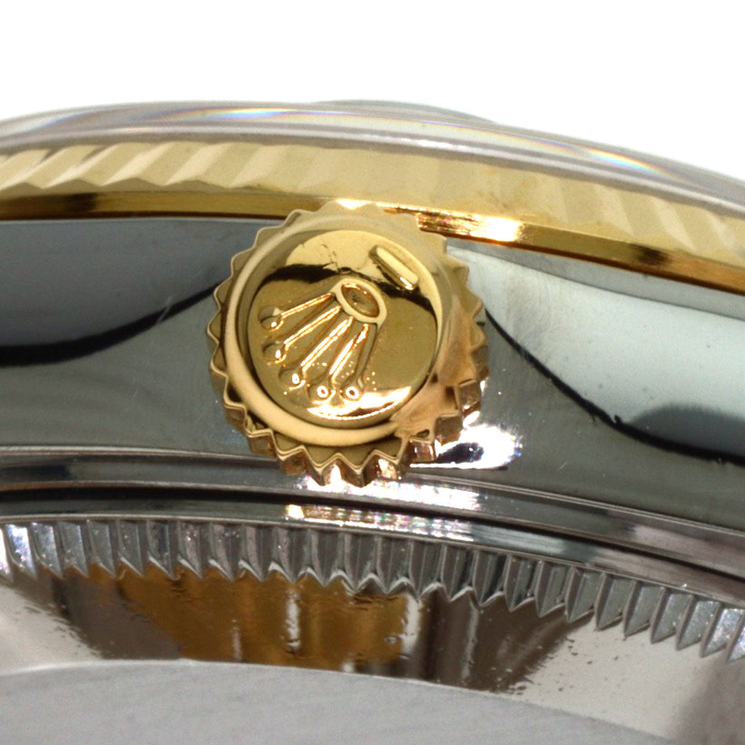 ROLEX Watches Mechanical Automatic 69173G Stainless Steel , SSxK18YG gold Datejust 10P Diamond black dial Women Used Authentic