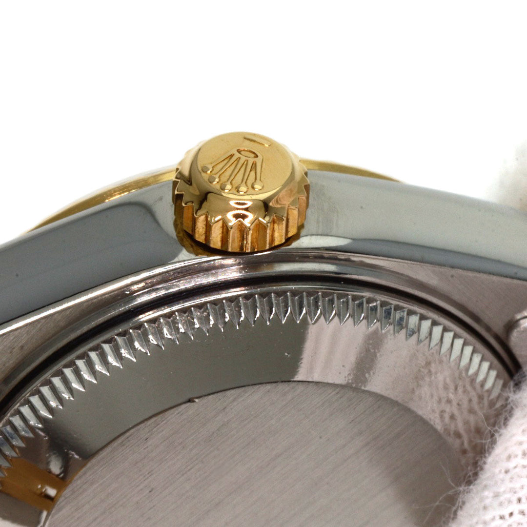 ROLEX Watches Mechanical Automatic 69173G Stainless Steel , SSxK18YG gold Datejust 10P Diamond black dial Women Used Authentic