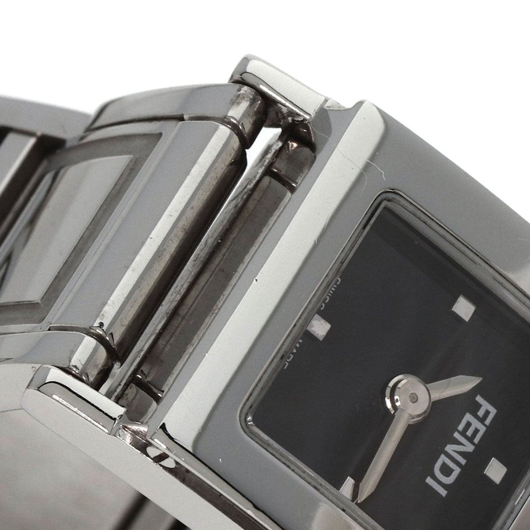 FENDI Watches Quartz 5400L Stainless Steel , Stainless Steel Silver secret black dial Women Used Authentic