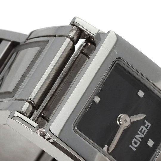 FENDI Watches Quartz 5400L Stainless Steel , Stainless Steel Silver secret black dial Women Used Authentic