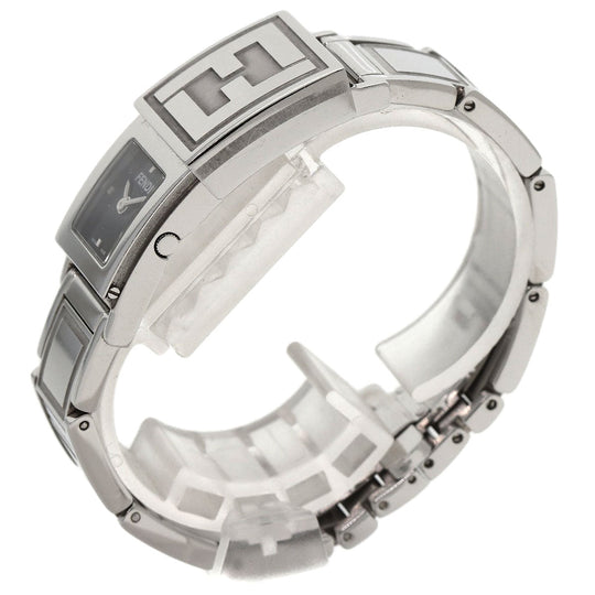 FENDI Watches Quartz 5400L Stainless Steel , Stainless Steel Silver secret black dial Women Used Authentic