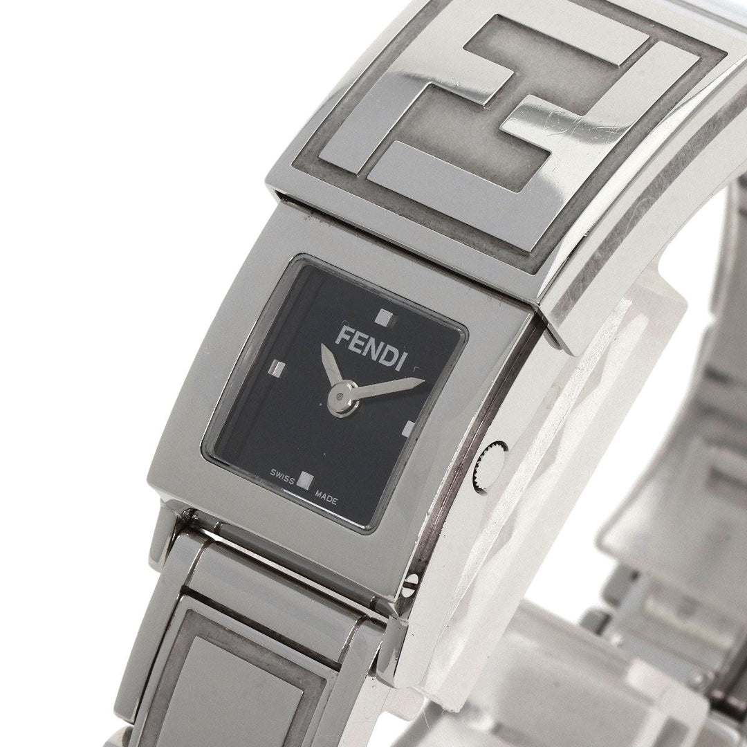 FENDI Watches Quartz 5400L Stainless Steel , Stainless Steel Silver secret black dial Women Used Authentic