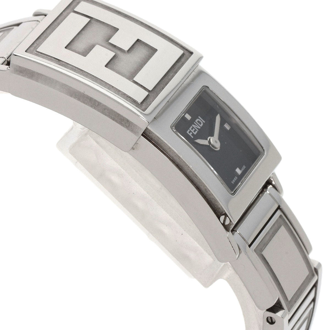FENDI Watches Quartz 5400L Stainless Steel , Stainless Steel Silver secret black dial Women Used Authentic