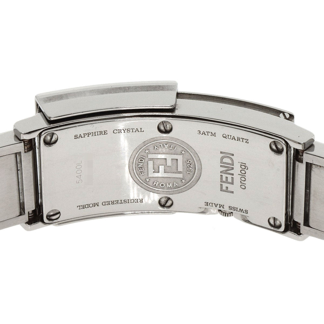 FENDI Watches Quartz 5400L Stainless Steel , Stainless Steel Silver secret black dial Women Used Authentic