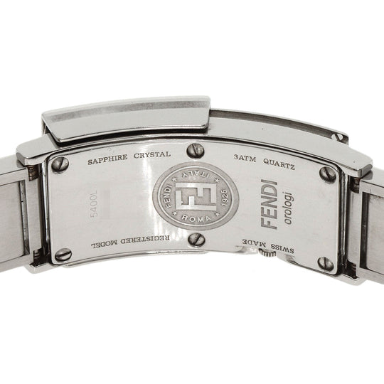 FENDI Watches Quartz 5400L Stainless Steel , Stainless Steel Silver secret black dial Women Used Authentic