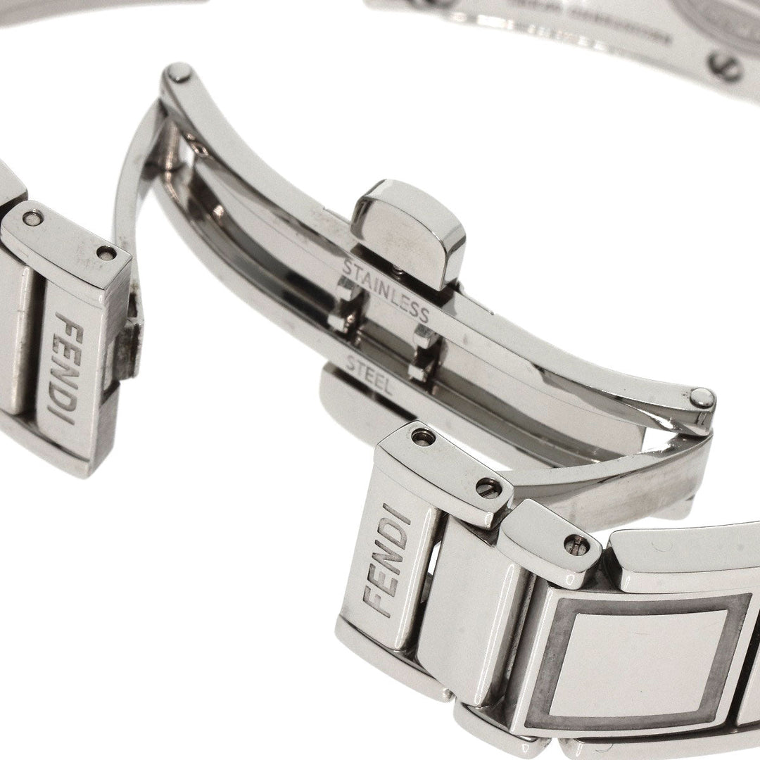 FENDI Watches Quartz 5400L Stainless Steel , Stainless Steel Silver secret black dial Women Used Authentic
