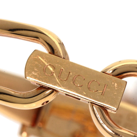 GUCCI Watches Quartz 1500L PGP , PGP gold Square Face Bangle 1P Diamond GG Pink shell dial Women Used Authentic