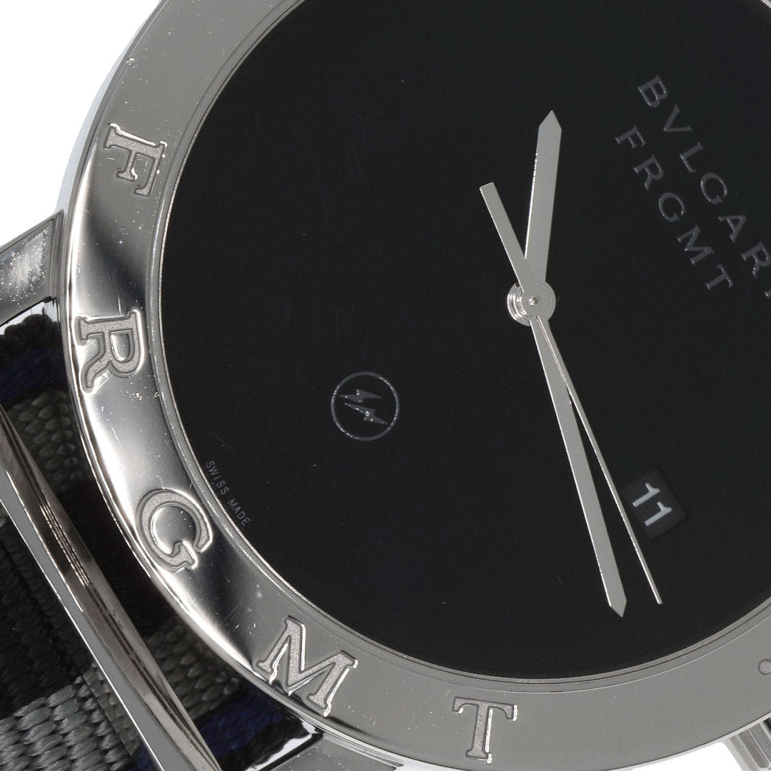 BVLGARI Watches Mechanical Automatic BB41S Stainless Steel, Nylon Silver bulgari bulgari fragment black dial mens Used Authentic