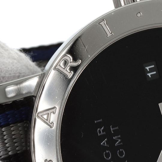 BVLGARI Watches Mechanical Automatic BB41S Stainless Steel, Nylon Silver bulgari bulgari fragment black dial mens Used Authentic