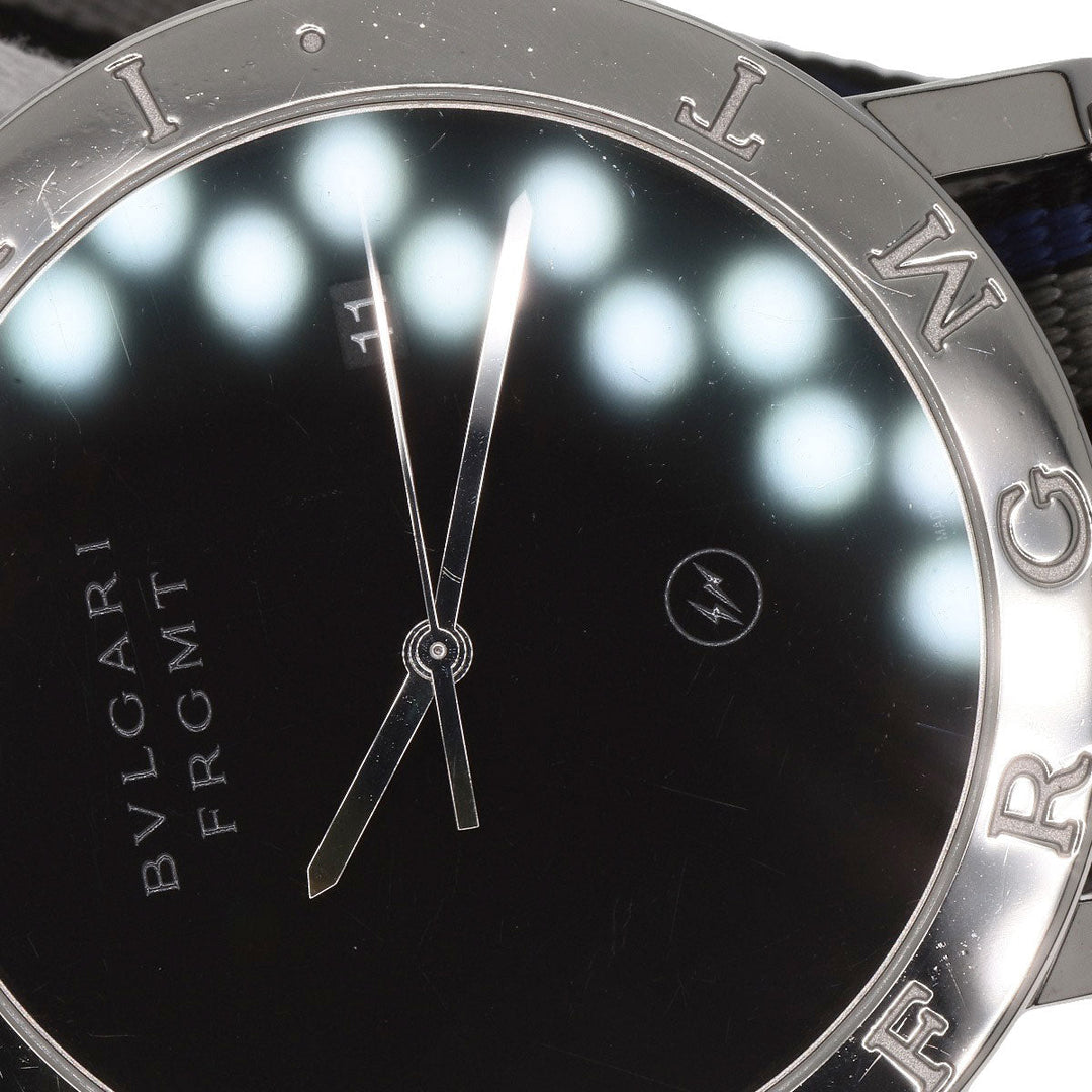 BVLGARI Watches Mechanical Automatic BB41S Stainless Steel, Nylon Silver bulgari bulgari fragment black dial mens Used Authentic