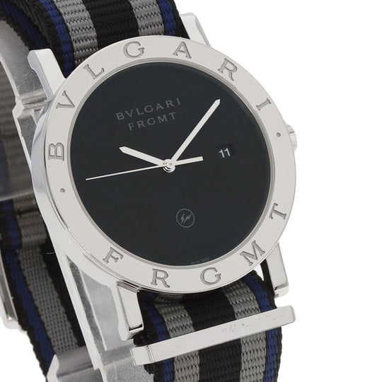 BVLGARI Watches Mechanical Automatic BB41S Stainless Steel, Nylon Silver bulgari bulgari fragment black dial mens Used Authentic