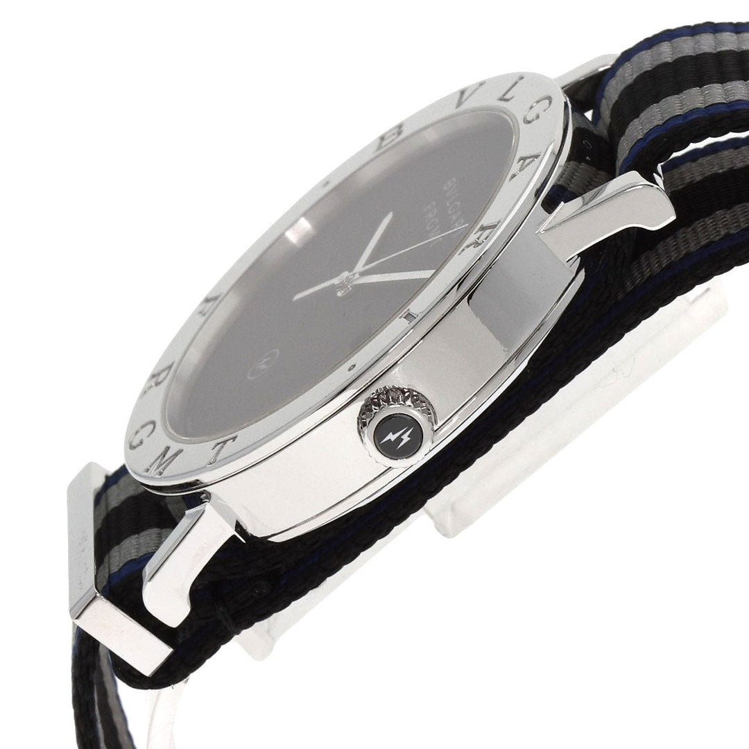 BVLGARI Watches Mechanical Automatic BB41S Stainless Steel, Nylon Silver bulgari bulgari fragment black dial mens Used Authentic