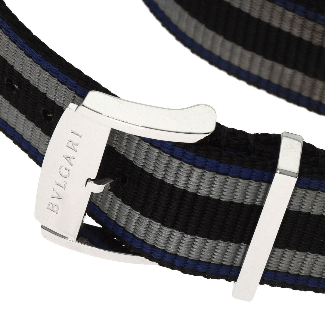 BVLGARI Watches Mechanical Automatic BB41S Stainless Steel, Nylon Silver bulgari bulgari fragment black dial mens Used Authentic
