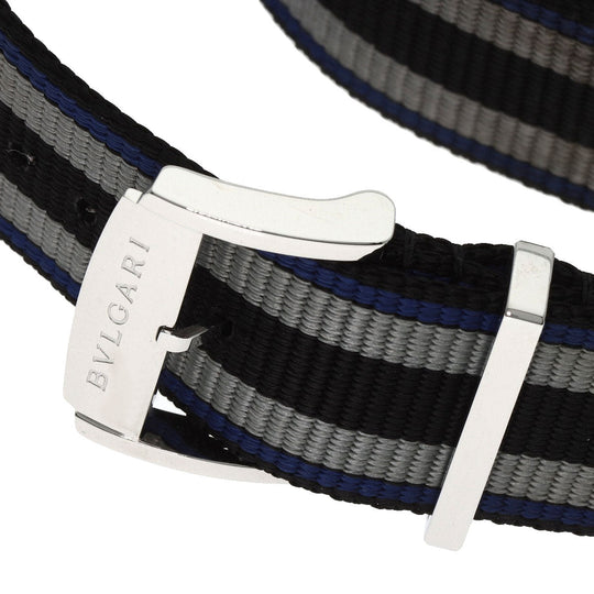 BVLGARI Watches Mechanical Automatic BB41S Stainless Steel, Nylon Silver bulgari bulgari fragment black dial mens Used Authentic