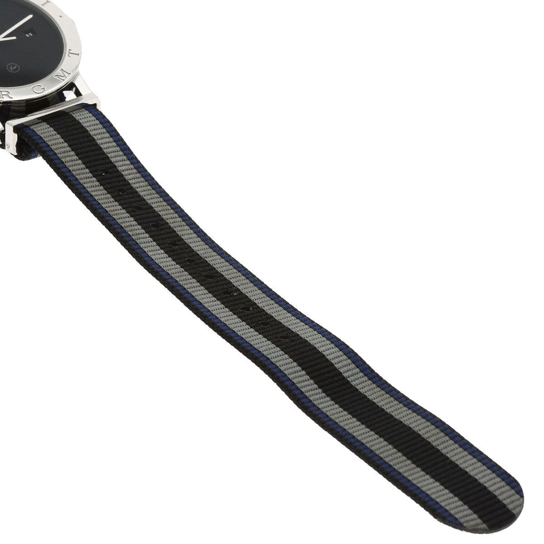 BVLGARI Watches Mechanical Automatic BB41S Stainless Steel, Nylon Silver bulgari bulgari fragment black dial mens Used Authentic