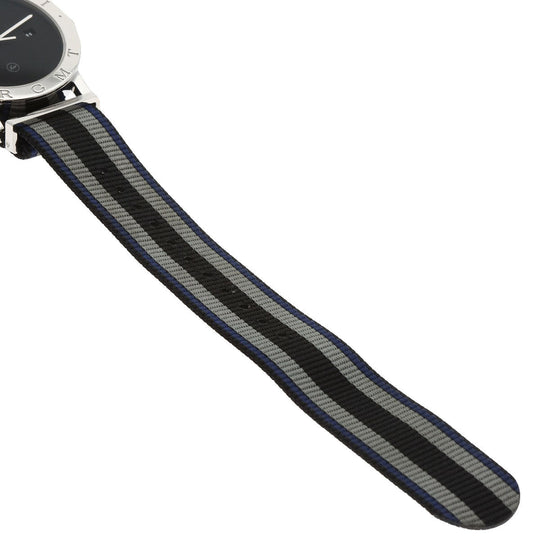 BVLGARI Watches Mechanical Automatic BB41S Stainless Steel, Nylon Silver bulgari bulgari fragment black dial mens Used Authentic