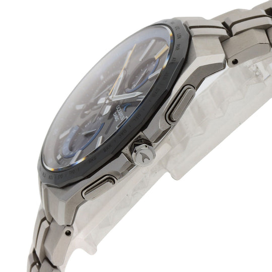 CASIO Watches Solar Powered OCW-S5000E Titanium, Titanium Silver Oceanus Manta black dial mens Used Authentic