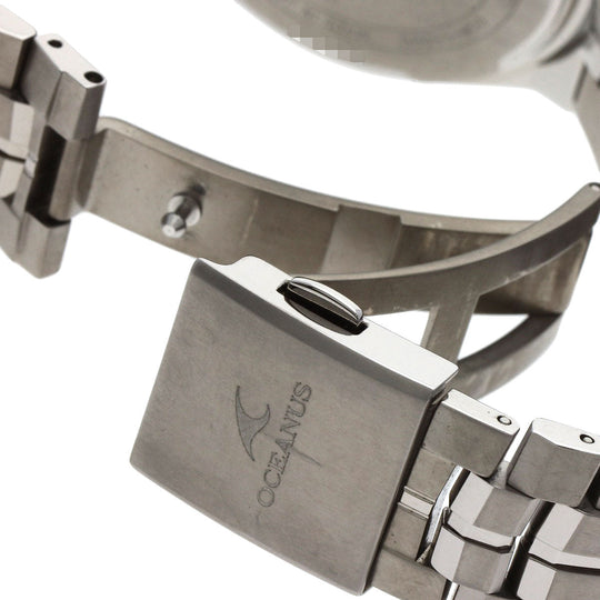 CASIO Watches Solar Powered OCW-S5000E Titanium, Titanium Silver Oceanus Manta black dial mens Used Authentic