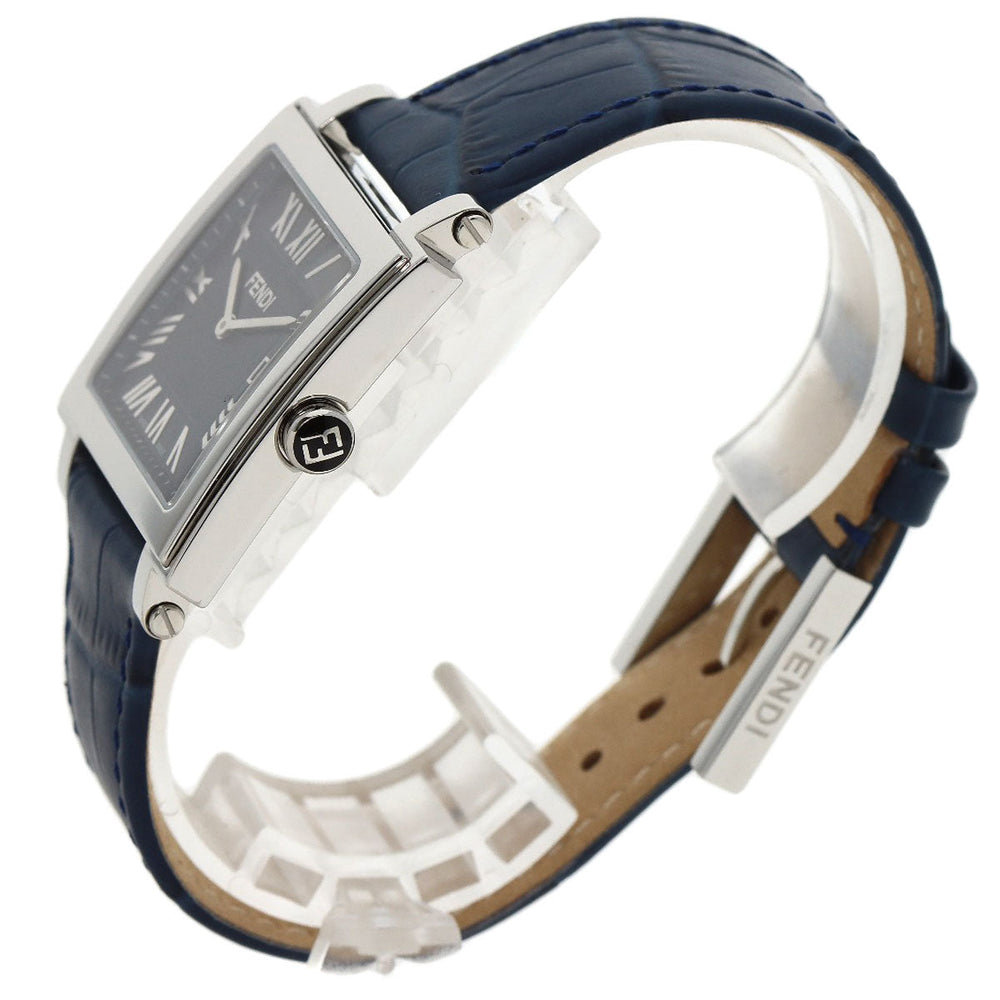 FENDI Watches Quartz 60500G Stainless Steel Silver Quadro blue dial