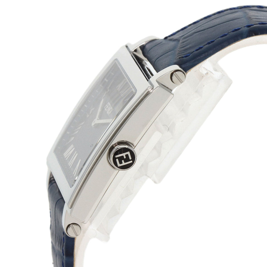 FENDI Watches Quartz 60500G Stainless Steel Silver Quadro blue dial