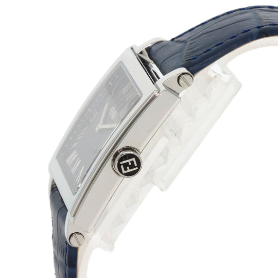 FENDI Watches Quartz 60500G Stainless Steel Silver Quadro blue dial