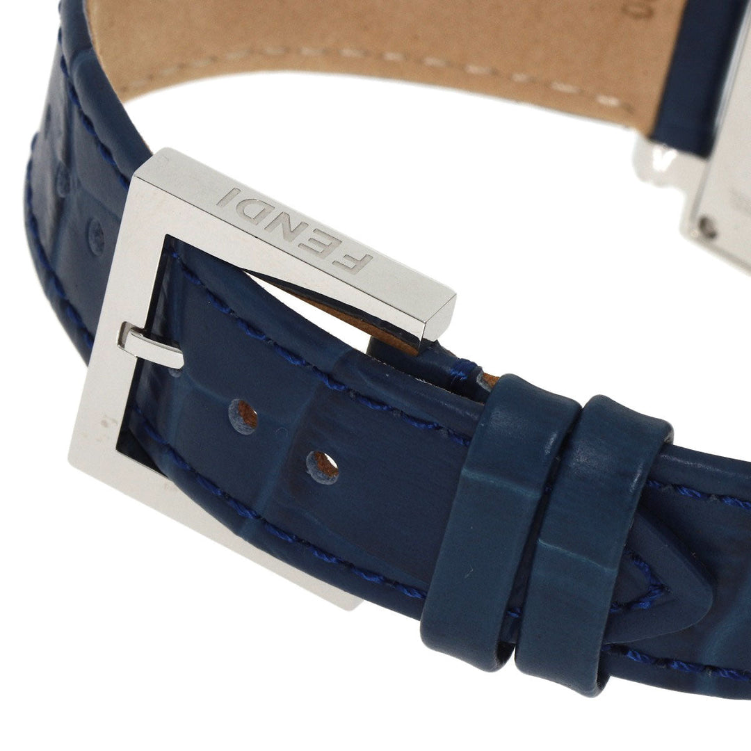 FENDI Watches Quartz 60500G Stainless Steel Silver Quadro blue dial