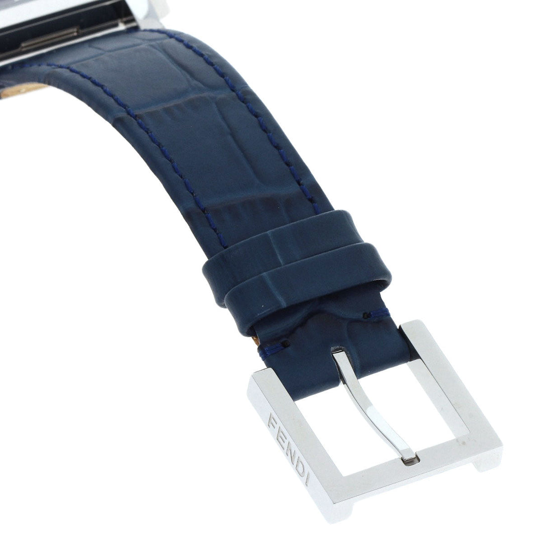 FENDI Watches Quartz 60500G Stainless Steel Silver Quadro blue dial